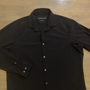 Mizzen + Main Leeward Black Button Shirt standard Fit Long Sleeve Mens 2XL XXL